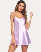 avidlove women sleepwear satin nightgown mini slip chemise short nightwear