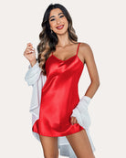 avidlove women plus size satin dress sexy sleepwear mini slip nightgown