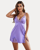 avidlove lingerie for women satin lace mini dress v neck nightgown sexy boudoir outfits b0d2nq86ry