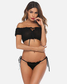 avidlove mesh butterfly bra and panty set sheer ruffle lingerie set