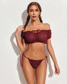 avidlove mesh butterfly bra and panty set sheer ruffle lingerie set