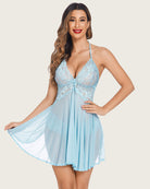 avidlove women lace babydoll halter chemise v neck nightgown sexy sleepwear nightdress