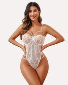 avidlove women teddy lingeries strappy lace deep v one piece bodysuit