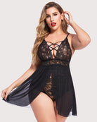 avidlove plus size babydoll womens snap crotch lingerie v neck lace nighty sleepwear l 4xl