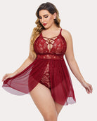 avidlove plus size babydoll womens snap crotch lingerie v neck lace nighty sleepwear l 4xl