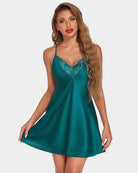 avidlove womens sleepwear satin nightgown v neck silk nighty sleeveless nightwear lace chemise