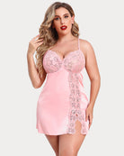 avidlove plus size lingerie for women sexy satin nightgown lace babydoll side slit strappy chemise