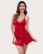 avidlove women leopard satin lace chemise v neck sexy full slips sleepwear dress