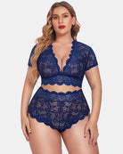 avidlove plus size lingerie plus floral lace scallop trim lingerie set deep v allover lace bra panties set sexy clubwear