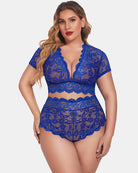 avidlove plus size lingerie plus floral lace scallop trim lingerie set deep v allover lace bra panties set sexy clubwear