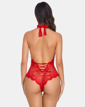 Lingerie for Women Naughty Bodysuit Mini Lace Red Xxl 