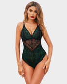 avidlove lingerie for women snap crotch teddy bodysuit contrast lace one piece mini babydoll