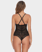 avidlove lingerie for women snap crotch teddy bodysuit contrast lace one piece mini babydoll