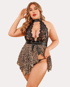 avidlove plus size leopard print babydoll for women high waist teddy chemise floral lace lingerie