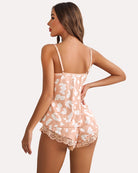 avidlove floral print satin pajamas set lace sleepwear sexy lingerie cami shorts set