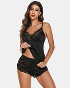 avidlove satin pajamas set womens lace sleepwear sexy lingerie cami shorts set s xxl