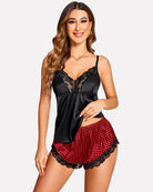 avidlove satin pajamas set womens lace sleepwear sexy lingerie cami shorts set s xxl