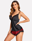 avidlove satin pajamas set womens lace sleepwear sexy lingerie cami shorts set s xxl