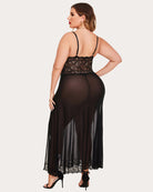 avidlove plus size lingerie for women babydoll sexy mesh maxi nightdress strappy exotic sleepwear side slits