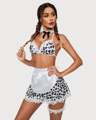 avidlove sexy leopard print maid lingerie for women roleplay cosplay lingerie set