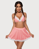 avidlove sexy maid lingerie heart print cosplay skirt set