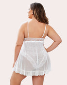 avidlove plus size lingerie for women sexy snap crotch babydoll lace chemise curvy strappy ruffle l 4xl