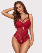 avidlove women floral lace harness lingerie bodysuit one piece teddy babydoll