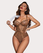 avidlove women lingerie bodysuit lace teddy snap crotch one piece underwire babydoll