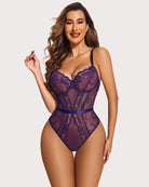 avidlove women lingerie bodysuit lace teddy snap crotch one piece underwire babydoll