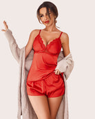 avidlove womens pajama sets satin sleepwear silk lace lingerie cami shorts set