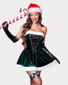 avidlove women christmas santa dress velvet babydoll santa chemise lace up front