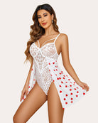 avidlove babydoll lingerie floral snap crotch teddy chemise nightie lace nightgown