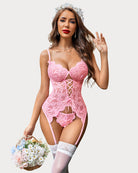 avidlove womens lingerie lace lingerie sets with garter belts one piece bodysuit teddy with panty s xxl