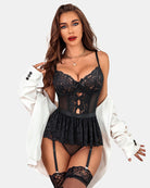 avidlove women garter lingerie set lace strappy teddy underwired naughty bodysuit exotic one piece babydoll