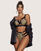 avidlove womens bondaged lingerie set sexy underwired push up bra and panty set two piece lingerie