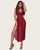 avidlove women lingerie babydoll sexy mesh nightdress strappy exotic sleepwear side slits