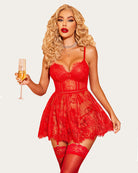 avidlove lingerie for women lace babydoll sleepwear with garter belt slip dress s xxl