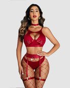 avidlove sexy lingerie set with underwire push up bondaged lingerie set 5 piece strappy lingerie setno stockings