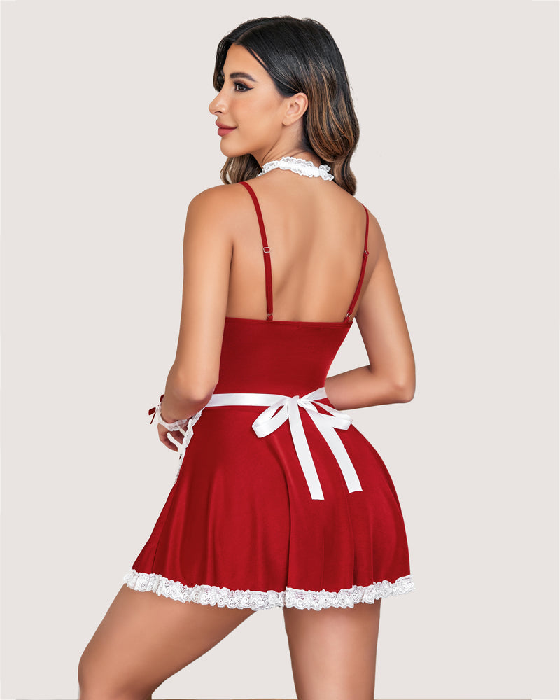 avidlove 6 pack maid costume dress with choker