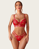 avidlove womens floral embroidery underwire lingerie set