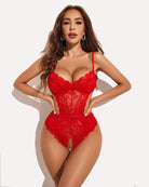 avidlove women lingerie lace bodysuit teddy lingeries v neck cut out one piece mini babydoll