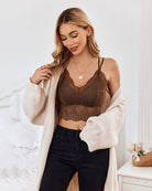 avidlove lace bralette for women v neck camisoles racerback adjustable strap crop top