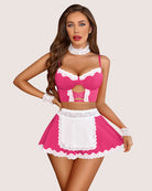 avidlove sexy lingerie for women cosplay lingerie set contrast lace maid costume set5pack