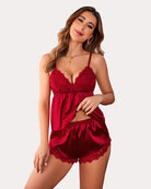 avidlove womens pajamas set satin lingerie 2 piece silk pjs cami top and shorts set s xxl