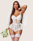 avidlove lace bodysuit lingerie for women sexy garter lingerie set underwired teddy lingerie