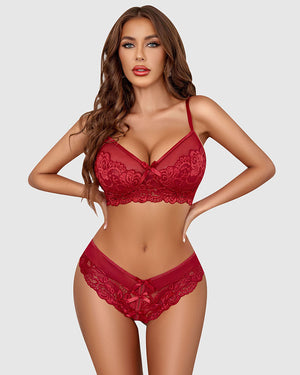 Lace Bra and Panty Sets 2 Piece Lace Outfits