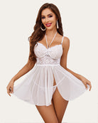 avidlove lace babydoll mesh slit boudoir sleepwear dress