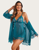 avidlove 4 piece sexy lingerie sets for women mesh kimono robe with lace babydoll dress b0czp4y8t4