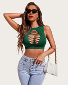 avidlove womens fishnet top sexy cut out crop short hollow out cropped tank tops m l b0d22mct5y