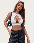 avidlove womens fishnet top sexy cut out crop short hollow out cropped tank tops m l b0d22mct5y